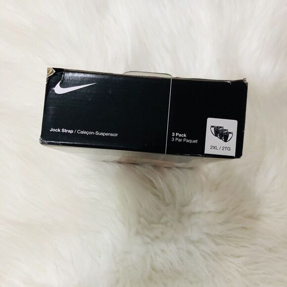 New Nike Men's DRI-FIT Essential 3-Pack Cotton Jock Straps Underwear Black 2XL - Picture 3 of 4